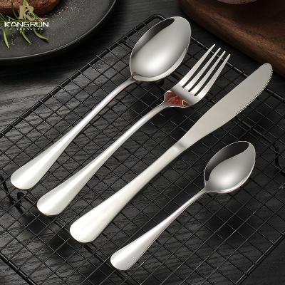 China Viable factory supply stainless steel cutlery fork and knife set fruit spoon and fork set stainless flatware for sale