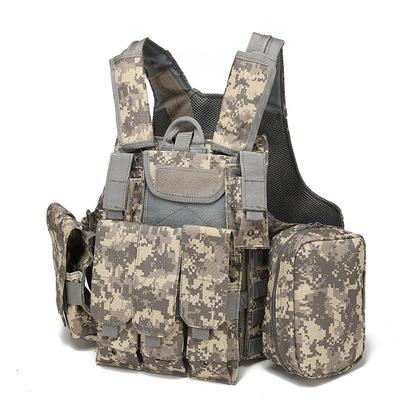 China Tactical Pocket Armor Hunting Carrier Airsoft Accessories Molle Waterproof Nylon Webbed Gear Vest Body Combat Camouflage Military Army Vest for sale