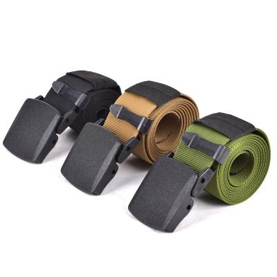 China Custom Nylon Outdoor Molle Webbing Waist Duty Belt Man Outdoor Men Camouflage Trekking Travel Tactical Belt for sale