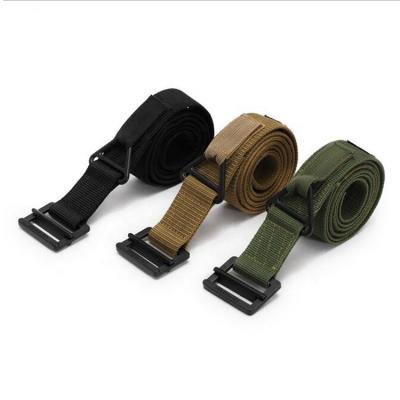 China High Strength Men Travel Equipment Outdoor Sport Increasing Tactical Webbing Molle Nylon Men's Trekking Belt Black for sale