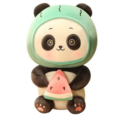 China High Quality Plush Panda Plush Toy Mascot Soft Fruit Stuffed Doll for sale