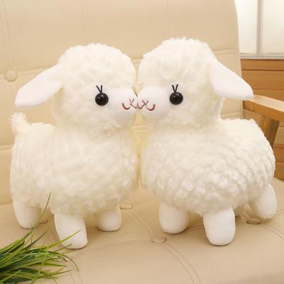 China Soft Plush Farm Toy Sitting Cute Decor Pillow Mountain Calls Gray Plush Big Eyes Christmas Lying Animals Stuffed Toys Goat for sale