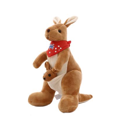 China Mothers Day Gifts Cute Little Custom Plush and Baby Australia Stuffed Animals Kangaroo Kid Stuffed Special Mother Brown Monday for sale