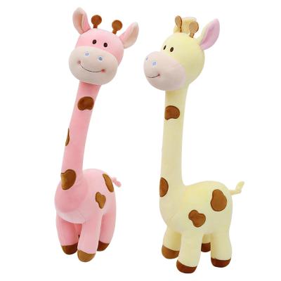 China Hot Sell Promotional Lifelike Mini Large Giant Custom Plush Stuffed Toys Real Life Huge Small Giraffe Soft Pink for sale