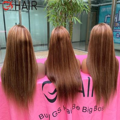 China Yes 13x4 Highlight Bob Wig With Bangs, Honey Blonde Straight Lace Front Hair Wigs, 150% Highlights 13x6 Curly Hair Frontal Wig for sale