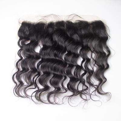 China Loose Wave No Shedding Tangle Full Cuticle Aligned Unprocessed Brazilian Virgin Hair Pre Plucked Frontal for sale