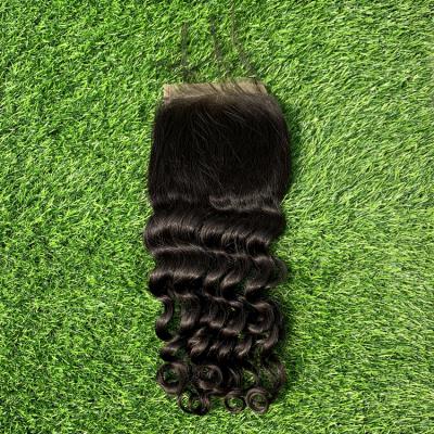 China Tangle Free And Shedding GS Cuticle Free Peruvian Virgin Hair Aligned 4*4 To Lace Closure Plus Wave Hair Extensions for sale