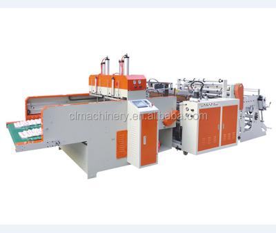 China Two-line High-speed Biodegradable T-shirt Bag production line for sale