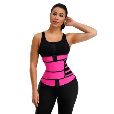 China Wholesale Latex Antibacterial Plus Double Waist Belt Slimming Shaper Logo Waist Trainer Women Custom Made for sale