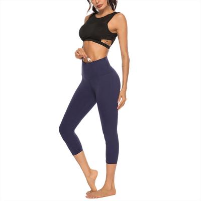 China Antibacterial Fashionable Beauty Comfortable Blue Color Lover High Waist Yoga Pants Leggings For Women for sale