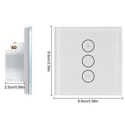 China EU UK Home Smart Switch Curtain Switch Electric Device Wifi Switch Touch Glass Touch Remote Control Switch for sale