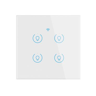 China Customizable ABS+PC Control Smart Touch Switch Wifi Switch Smart Home for sale