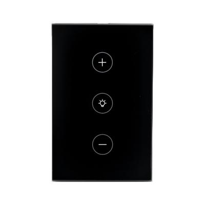 China Hot Sale Eu/uk Wifi Touch Screen Smart Switch Led Dimmer Switch Alexa Google Home Voice Control Smart Light Switch for sale