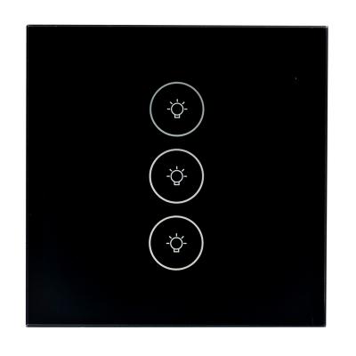 China Tuya Strip Light Electric Smart Wall Switch App Control Light Eu 3 Life Touch On Wireless No Neutral Wire Wifi Smart Switch for sale