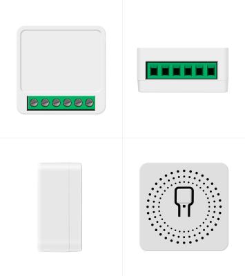 China Home Alexa Google Assistant Tuya Voice App Remote Timer Setting Mini Circuit Breaker 2 Way Smart Control 16A DIY WiFi Switch for sale