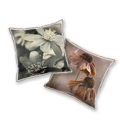 China Decorative Pillow Cushion Flower Anti-static Printing Polyester Over Shape For Decorative Sofa Office Car Living ROM for sale