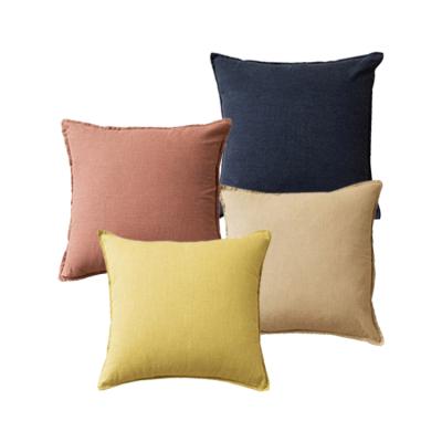 China China Solid Color Anti-static Canvas Pillow Cotton Home Decorative Luxury Liso Pillow for sale