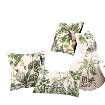 China 45x45 Anti-Static Soft Decorative Cushion Forest Velvet Printing 45x45 Custom Pillow Case Cover With Design for sale