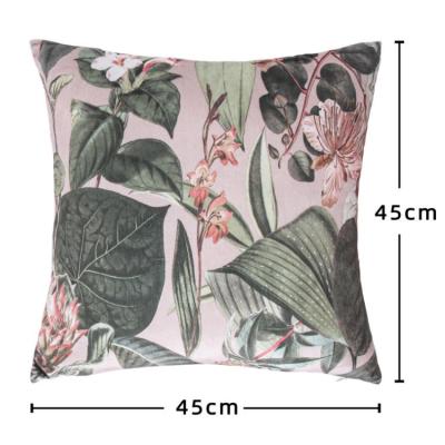 China Hot Sale Anti-static Popular Luxury European Style Polyester Pillowcase Cushion Cover Floral Printed 45X45cm for sale