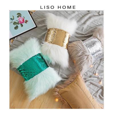 China Net Red Soft Princess Sofa Cushion Pillow Long Down Sequin Bow Tie Soft Waist for sale