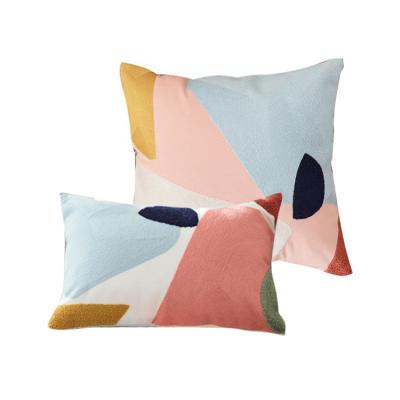 China Bohemian Moroccan Nordic Style Folded Tufted Geometric Decorative Cushion Pillow Case Cover For Living Room for sale