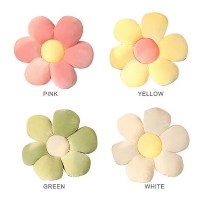 China Anti-static Hot Sale Plush Toy Decoration Floor Daisy Flower Pillow Flower Shaped Cushion for sale