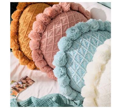 China Anti Static Super Soft Knitting Sunflower Round Futon Cushion Home Bedroom Tile for sale