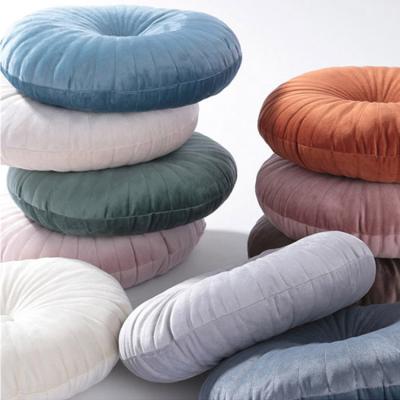 China Nordic Pumpkin Anti-static Pillow Cushion INS Velvet Round Pillow Cushion Chair Cushion for sale