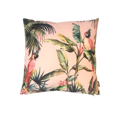 China Waterproof Outdoor Decorative Custom Printed Tree Cushion Cover Tropical Spring Summer for sale