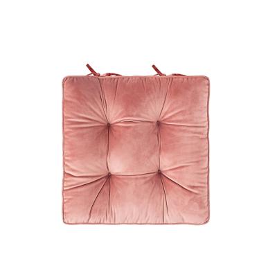 China Home Floor Velvet Decor Solid Color Chair Pad Anti-Static Wholesale Latest Design Cushion for sale