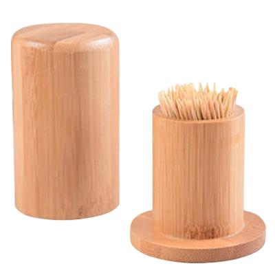 China china factory disposable toothpick dispenser high quality 200 WOODEN TOOTHPICKS DISPENSER holder bamtoo portable toothpicks for sale