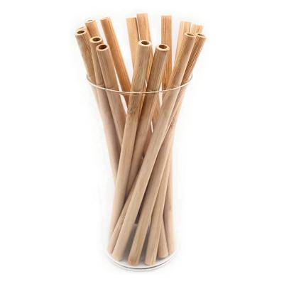 China Eco-friendly 2023 Diameter 6.3 7 8 9 11 12mm 20 21 Most Popular Drinking Tool Disposable Bamboo Straws Fiber Bamboo Straws 22cm Length for sale