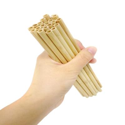 China Best Price Naturally Hot Selling Disposable White Bamboo Bubble Tea Straw Sets Eco - Friendly for sale