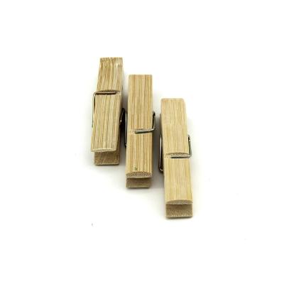 China Factory Directly Safe Eco-Friendly Bamboo Wooden Clothespin Clothes Clips for sale