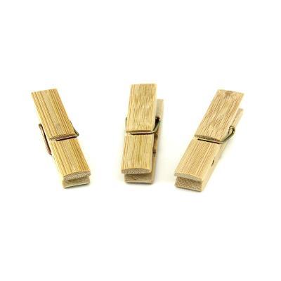 China Safety Safe Household Color Nature Wood Bamboo Clothes Clip for sale