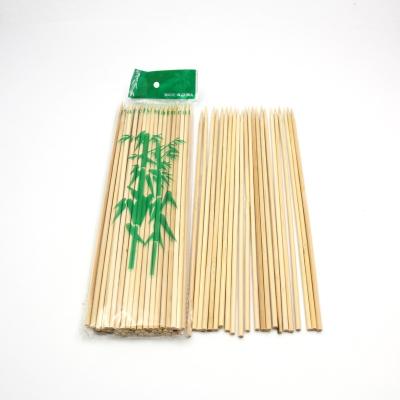 China Bamboo BBQ Easily Cleaned 3.0mm 25cm Bamboo Skewers 100pcs for sale