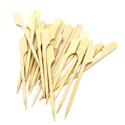 China 500pcs Easily Cleaned Bamboo Spikes 3.5 Inch Wooden Bamboo Sushi Gun Skewer Sticks For Grilling for sale