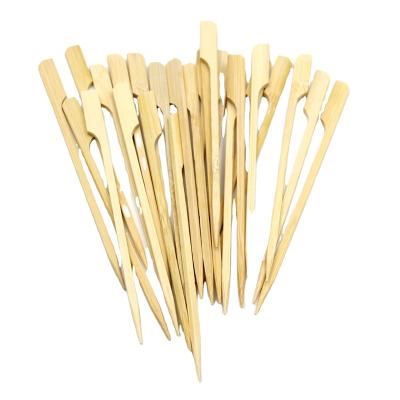 China 500pcs Easily Cleaned Sandwich Bamboo Spikes 3.5 Inch Wooden Cocktail Toothpicks Bubble Picks for sale