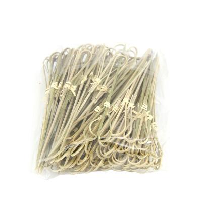 China China Factory Supply Low Price Food Grade Easily Cleaned Direct Disposable Biodegradable Compostable Bamboo Cocktail Picks Knot Bamboo Picks for sale