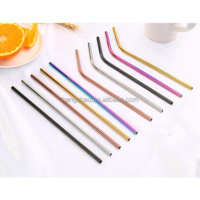 China Adult And Kids Sustainable With Portable 304 Stainless Steel Drinking Reusable Metal Straw With Case for sale