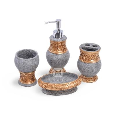 中国 Fashional China Suppliers Luxury Polyresin Bath Set For Home Or Hotel 販売のため