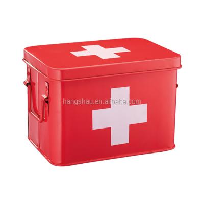 China Non-toxic Promotional Medicine Storage Box Metal Cabinet Box Medical First Aid Box for sale