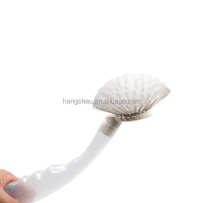 China Round Hand Kitchen Dish Brush with Soap Dispenser Soap Pan Brush Cleaning Brush for sale