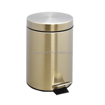 China Sustainable Best Selling Round Shape Stainless Steel Trash Can With Inner Bucket Te koop