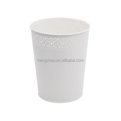 China Sustainable Simple Modern Designed Galvanized Steel Cone 9L Open Top Trash Can for sale