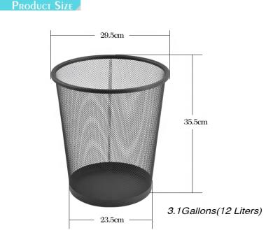 China Sustainable Round Waste Paper Basket Waste Bin Waste Bin Garbage Bin for sale