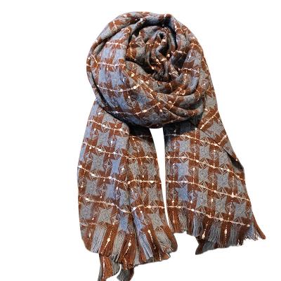 China European American Leather Simple Designer Cashmere Scarf Shawls For Women Shawls And Scarves Winter for sale