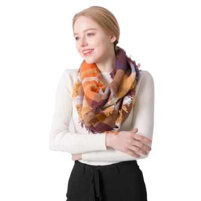 China European American Oversized Acrylic Wrap Shawls Winter Autumn Plaid Blanket Blanket Scarf Design Square Shawl for sale