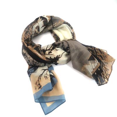 China Hot Multi Digital Clothing Decoration Fashion Oil Painting Printing Shawl New Style Customized Pashmina Scarf for sale