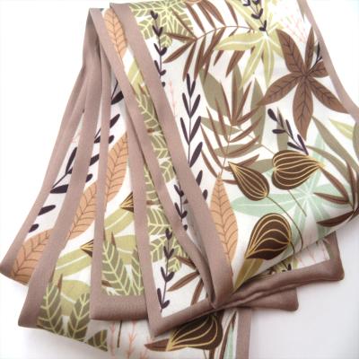 China ZL0068 2021 New Classic Screen Printing Limit Bag Handle Small Decorative Scarf Silk Ribbon Scarf for sale